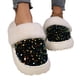 thumbnail image 2 of Zapatos La Casa Lentejuelas Mujer Cálida Peluche para Interiores Al Aire Libre, 2 of 8