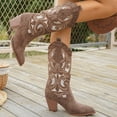 thumbnail image 5 of SACFOF Cowgirl Boots Women Chunky Heel Knee High Cowboy Boots Mid Calf with Chunky Heel Retro Embroidery Western Boots, 5 of 7