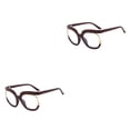 thumbnail image 4 of Guardurnaity Gafas de lectura de gran tamaño para mujer y hombre, gafas con estampado de leopardo a la moda, montura grande, gafas sin receta, Rojo 2piezas, 4 of 6