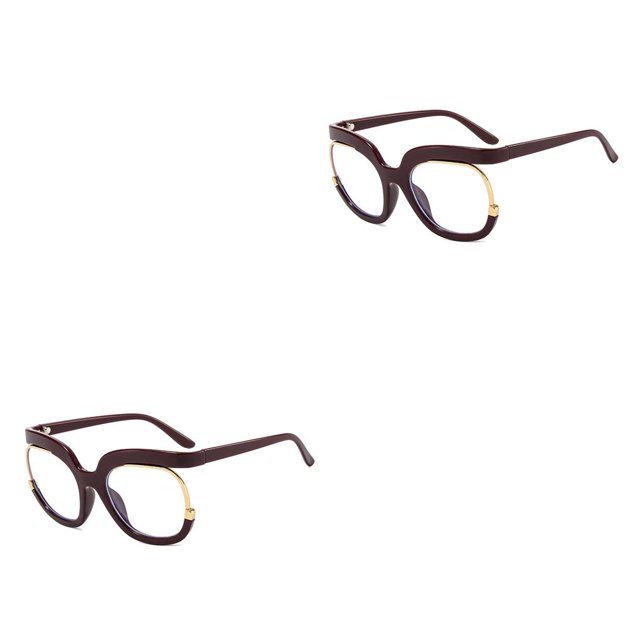 Jumpingount Gafas de lectura de gran tamaño para mujer y hombre, gafas con estampado de leopardo a la moda, montura grande, gafas sin receta, Rojo 2piezas