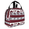 thumbnail image 2 of Fotbe Buffalo Plaid Forest Bolsa Térmica con Estampado y Forro de Aluminio Grueso Bolsa de Almuerzo con Bolsillo Frontal para Hombres y Mujeres, Ideal para Trabajo, Escuela, 2 of 8