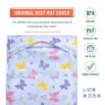 thumbnail image 3 of Wildkin Child, Toddler Preschool, Kindergarten Rest Mat Cover in Pink for Girls, Features 100% Cotton, Fits Vinyl Rest Mats up to 48 inches (Butterfly Garden Pink), 3 of 8