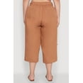 thumbnail image 5 of Womens Plus Size Tie Cargo Pocket Capri Pants, 5 of 5