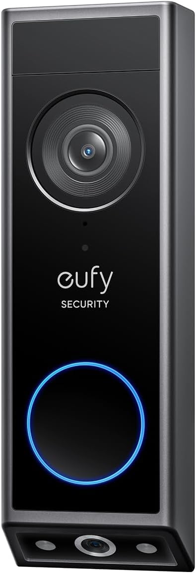 eufy Security Video Doorbell E340, Dual Cameras with Delivery Guard, 2K Full HD and Color Night Vision, Wired or Battery Powered, HomeBase S380 Compatible, No Monthly Fee