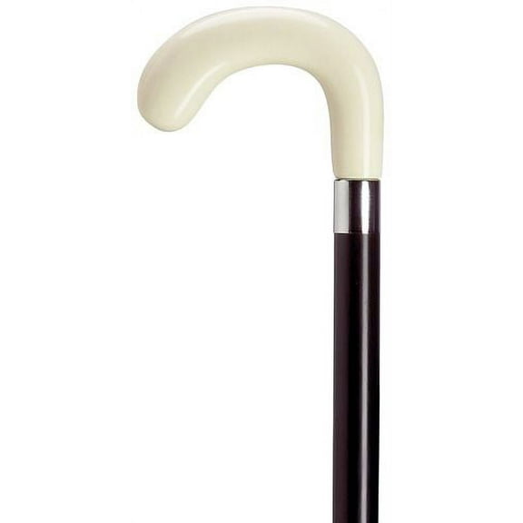 Walking Cane Men Golf Cane Black Maple Shaft, Ivory Handle