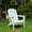 White, variant on Lisonu Folding Adirondack Chair with Cup Holder, All-Weather HDPE Composite Patio Chair with Wood Texture, Heavy-Duty Outdoor Seating for Garden & Porch, 350 lbs Capacity, Black