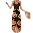thumbnail image 2 of Vestido HUOGUO Fashion para mujer, cuello en O, estampado casual, sin mangas, 2 of 5