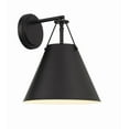 thumbnail image 2 of Crystorama Xavier 1 Light Matte Black Sconce - 10"W x 12.5"H x 10.5"D, 2 of 9