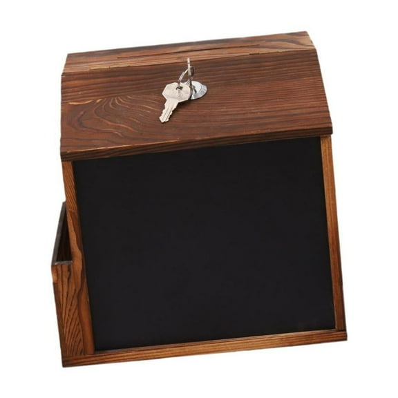 jicheng Wood Suggestions Box Comment Box for Prayer Ballot Tip Collection Saving Fundrai