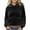 #A256 Black, variant on Corduroy Hoodies for Women Lightweight Long Sleeve Pullover Casual Hooded Sweatshirt with Kangaroo Pocket,Sizes S-3XL
