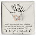 thumbnail image 1 of To My Wife I Don't Need The Whole World Inseparable Necklace, 1 of 7