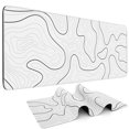 thumbnail image 1 of Alfombrilla de ratón DIGSOM Gaming de 80 x 30 cm, blanca con topografía negra, 1 of 7