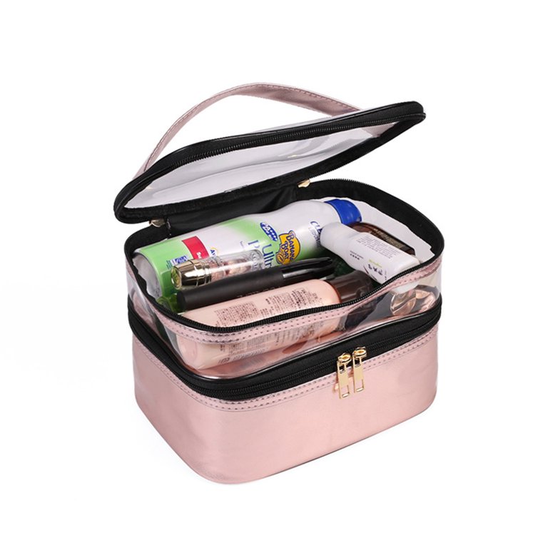 Sunisery Women Cosmetic Bags Clear Plastic PVC Travel Cosmetic Makeup Bag 