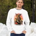 thumbnail image 4 of Apocalypse Reaper Sweatshirt Fantasy Skeleton Knight with a Sword Medieval Legendary Creature Dragon Wizard Crewneck, 4 of 7