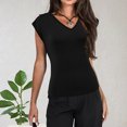 thumbnail image 4 of White Summer Crop Tops for Women Women Blouses and Tops Fashion Under 10 Long Black Shirts for Leggings Summer Chic Clothes for Women Over 50 Previous Spring Trendy, 4 of 6