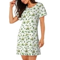 thumbnail image 2 of Qekee Chemise de Nuit Imprimée pour la Saint-Patrick, Douce et Confortable, Manches Courtes, Pyjama Ample, 2 of 6