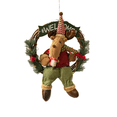 thumbnail image 1 of Christmas Decoration Rattan Circle with Fabric Doll Handmade Xmas Decor Accessories Wall Hanging, 1 of 5