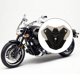 thumbnail image 3 of Conjunto de Parabrisas grande Soledad para motocicleta ahumado Con soporte, 3 of 7
