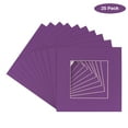 thumbnail image 2 of Dark Purple Acid Free 7x7 Square Picture Frame Mat with White Core Bevel Cut for 5x5 Pictures -, 2 of 3
