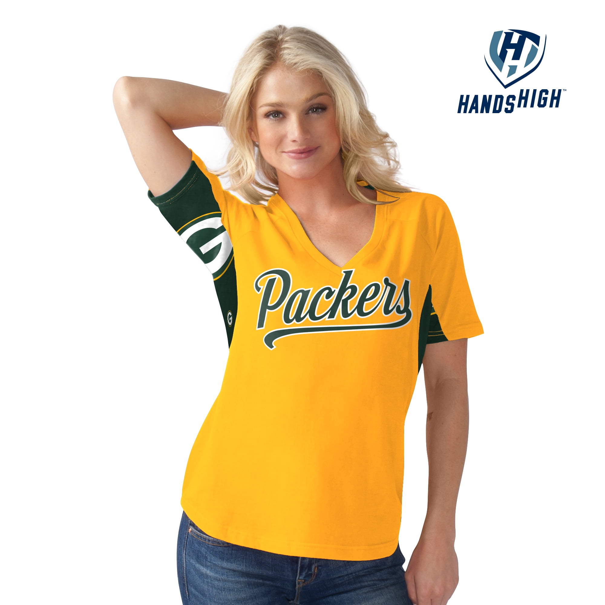 G-III Green Bay Packers Hands High On The Board Women's Shirt by G-III