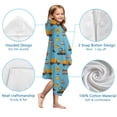 thumbnail image 7 of Cartoon Construction Vehicles Barriers Light Blue Pattern Hooded Bath Towel，50"x30" for Ages 3 To 12 Kids, Quick Dry Lightweight Soft Microfiber Hood Beach Towel Cover Up for Kids, 7 of 7
