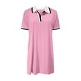thumbnail image 2 of Womens Polos Dresses Casual Summer Shirts Dress Short Sleeve V Neck Tennis Golf Mini Shift Dresses 2025 Fashion Vacation Travel Skirts Outfit, 2 of 9
