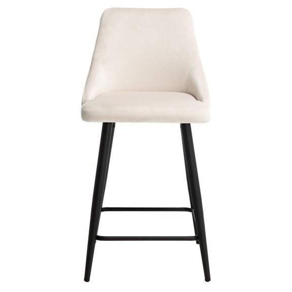 SAFAVIEH Kelsey Square Mid Back Counter Stool, Beige/Black