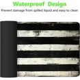 thumbnail image 2 of Wood American Flag Gaming Mouse Pad Black and White Stripes Rustic Mousepad XL Large Gaming Mouse Pad Laptop Keyboard Mat Desk Pad 31.5"x11.8" Office Computer Keyboard Laptop Home, 2 of 6