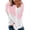 Pink, variant on Summer Clothes for Women Fashion Women Print Long Sleeve Comfortable Breathable Round-Neck Sweatshirt Gray S