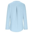 thumbnail image 4 of OIOLOYJM Women's Lightweight Long Sleeve T-Shirt Buttery Soft Loose Curved Hem Breathable Workout Yoga Tops Summer Basic Crewneck Athletic Running Shirts Light Blue M, 4 of 6