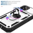 thumbnail image 5 of JTCASES for iPhone 11 Case, Sliding Camera Cover+ Rotating Ring Kickstand + Magnetic Car Mount + Inside Card Holder, Bracket Shockproof Frame Anti-drop PC TPU Heavy Duty Protection, Black/Silver, 5 of 11