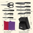 thumbnail image 6 of MoCook Kitchen Knife Set, 16 Pcs Knives Block Set with Built-in Sharpener, Healthy Anti-Rust Coating & German Stainless Steel Knife Set, Dishwasher Safe Black, 6 of 7