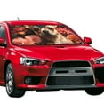 thumbnail image 2 of Bingfone Vintage Red Flower Chihuahua Car Windshield Sun Shade Protector Keep Your Vehicle Cool Sun Shield Visor Cover Foldable for Car Truck SUV-Small, 2 of 8