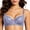 A-Blue#55, variant on Plus Size Underwire Bra for Women Lace Trim Push Up Bras Polka Dot Print Smoothing Bralettes Everyday Dressy Casual Bras White 80C