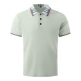 thumbnail image 2 of Hauts à Manches Courtes à Boutons avec Col à Revers pour Hommes, Mode Décontractée Quatre Saisons, 2 of 6