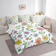 thumbnail image 3 of Manfei Country Plant Floral 7pcs Bedding Comforter Set,Rustic Flower Queen Bedding Sets,Kawaii Daisy Blossom Queen Sheet Sets For Kids,Breathable Home Decor Reversible, 3 of 8