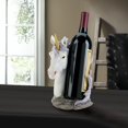 thumbnail image 2 of Zingz & Thingz 11" White and Gold Unicorn Mane Wrapped Wine Bottle Holder, 2 of 3