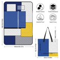 thumbnail image 2 of Blue Geometric Outdoor Picnic Blanket, Foldable Waterproof Beach Mat, Portable Beach Blanket for Beach Camping, Hiking, Family Concerts, 2 of 8