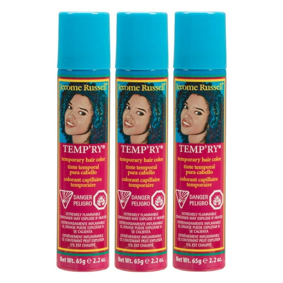 Jerome Russell Temp'ry Spray-on Auburn Hair Color, 2.2oz x 3 pack