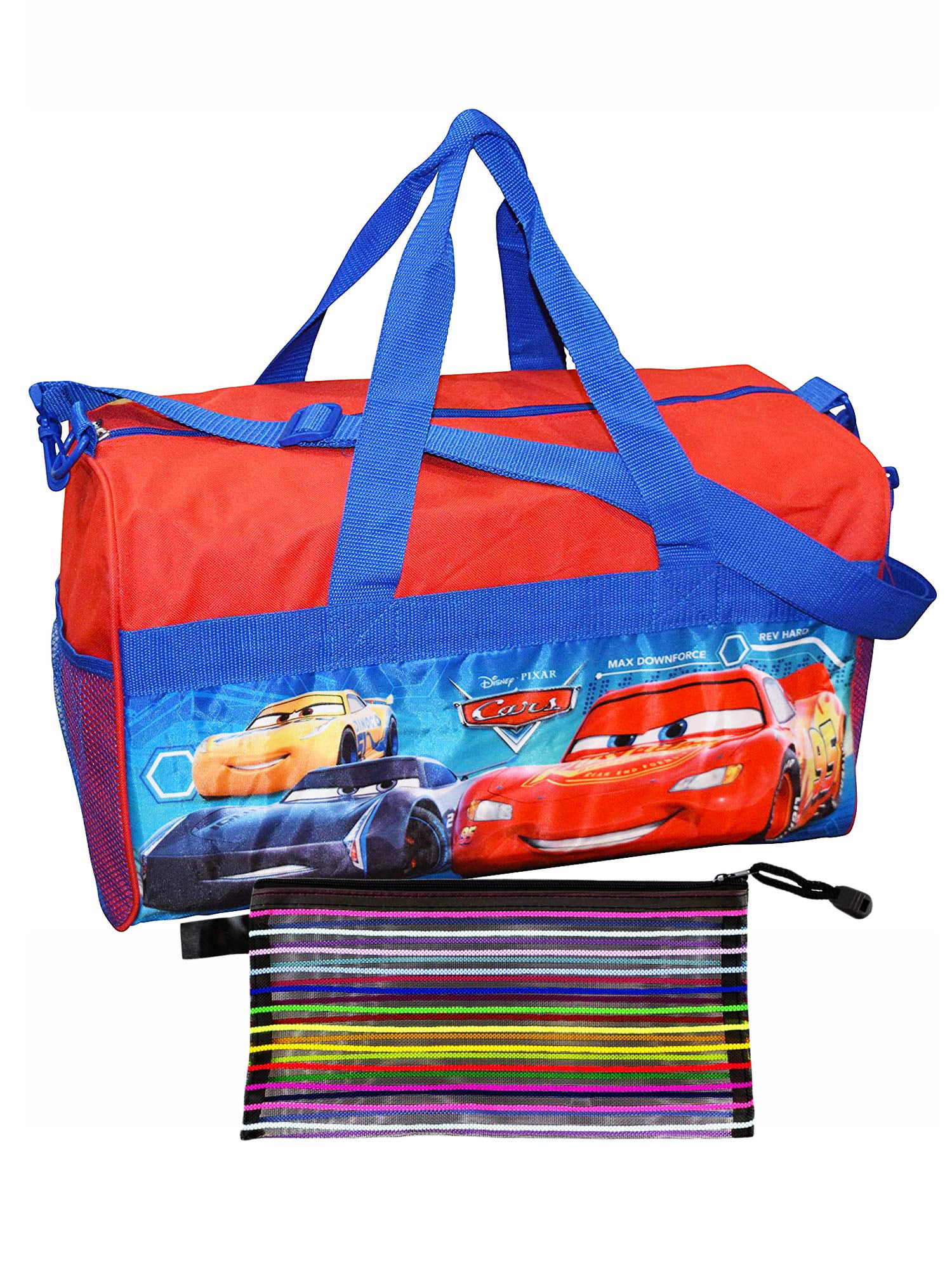 Boys Cars Lightning McQueen 18&quot; Duffel Bag & Zippered Travel Accessories Pouch - 0 ...