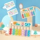 thumbnail image 1 of Juguetes de piscina, juguetes para bebés, juguetes para niños pequeños, tablero de rompecabezas de madera con bolas de colores multicanal para caminar, juego de caminar con bolas de cuatro colores, en, 1 of 6