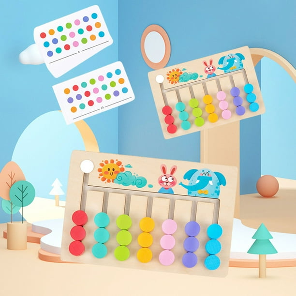 Juguetes de piscina, juguetes para bebés, juguetes para niños pequeños, tablero de rompecabezas de madera con bolas de colores multicanal para caminar, juego de caminar con bolas de cuatro colores, en