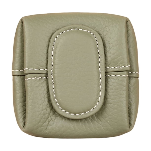 Guardurnaity Mini monedero de cuero de color sólido para mujer On Go Mini monedero de cuero de color sólido Carteras A