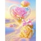 thumbnail image 1 of Pintura de diamante 5D DIY, taladro redondo completo, decoración de flores de cristal de amor de playa, 30x40cm, 1 of 9
