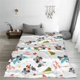 thumbnail image 6 of Throw Blanket for Couch Sofa and Bed, happy new year Raccoon Super Soft Plush Throw Blanket, Fuzzy Cuteness Comfy Warm Washable Flannel Blanket & Throws for All Season 40"x30", 6 of 7