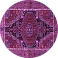 thumbnail image 1 of Ahgly Company Indoor Round Persian Purple Traditional Area Rugs, 3' Round, 1 of 4