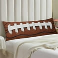 thumbnail image 2 of American Football Body Pillow Cover Rugby Leather Lace Fun Traditional Sport Ball Long Pillow Case with Zipper Decorative Soft Bedding Pillowcase Rectangle Cushion Pillow Case for Bedroom,Sofa,20"x54", 2 of 6