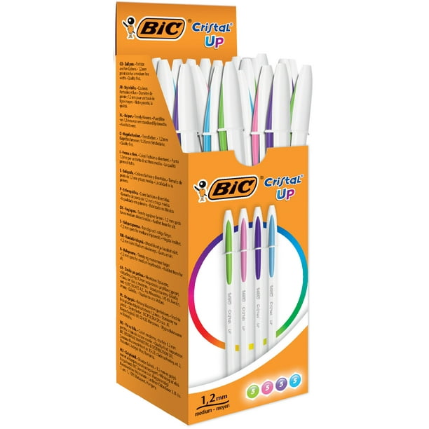 Bolígrafos BIC Cristal Up, colores surtidos, paquete de 20