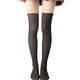 thumbnail image 2 of Calcetines de moda para mujer, falsos, translúcidos, cálidos, de forro polar, color café liso., 2 of 4
