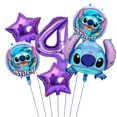 thumbnail image 5 of -Juego de globos de papel de aluminio de Lilo & Stitch para niños y niñas, Decoración de cumpleaños, 1 Juego（6pcs, 5 of 5
